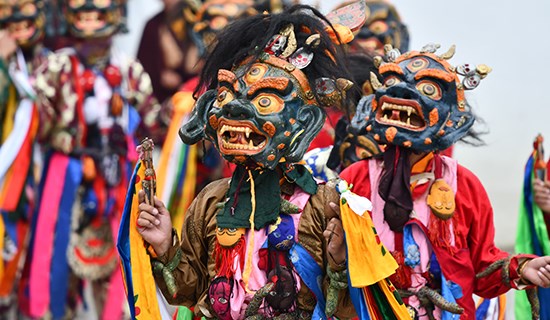 Mask Dance (Cham) Festival in Katok Monastery