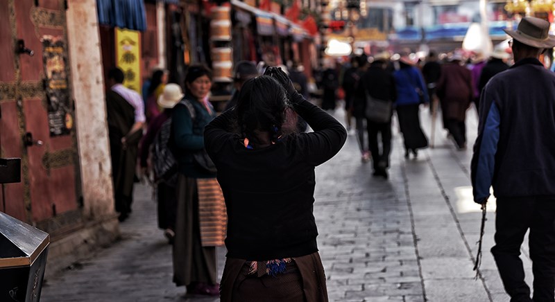 Pilgrim on Barkhor Street