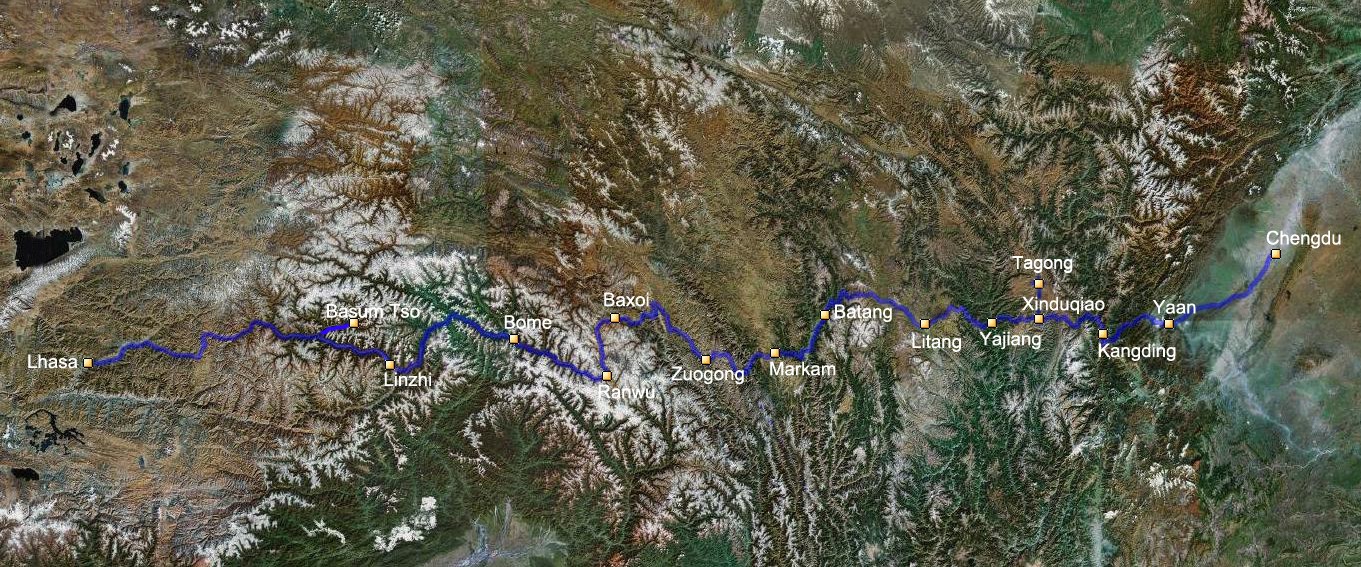 Rental Motorbike Tour from Sichuan to Tibet on 318 Highway