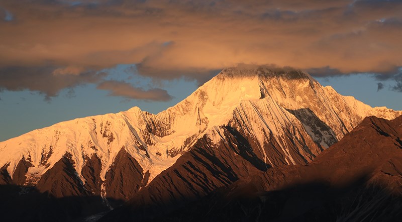 Sunset of Gongga Mountain